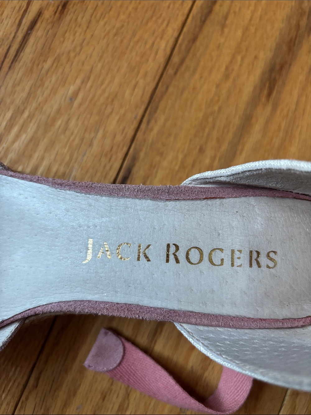 New! Jack Rogers Palmer pink suede wedge espadrilles sz 9.5 - Picture 4 of 10